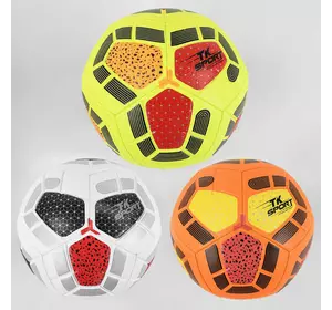 Мяч футбольный C 44423 (60) "TK Sport", 3 вида, вес 380-400 грамм, материал PU, баллон резиновый, размер №5