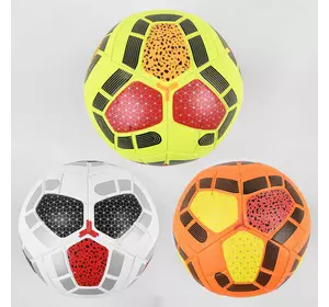 Мяч футбольный C 44611 (50) 3 вида, вес 420 грамм, материал PU, баллон резиновый