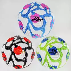 Мяч футбольный C 50151 (60) "TK Sport" 3 вида, вес 380 грамм, материал PU, размер №5