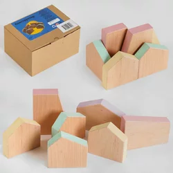 гр Конструктор деревянный КP-018 (1) "Игруша", "Геометрические формы", 7 деталей, логический, в коробке