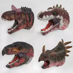 Голова на руку Q 9899-781 (48/3) “Динозавры”, 4 вида, резиновые, 1шт в кульке