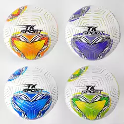 Мяч футбольный C 50190 (60) "TK Sport" 4 вида, вес 400-420 грамм, материал TPE, баллон резиновый, размер №5