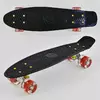 Скейт Пенни борд 0990 (8) Best Board, ЧЁРНЫЙ, доска=55см, колёса PU со светом, диаметр 6см Скейт Пенни борд 0990 (8) Best Board, ЧЁРНЫЙ, доска=55см, колёса PU со светом, диаметр 6см