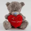 Мягкая игрушка M 12469 (124) "Медвежонок с сердечком", 1 вид, 22 см