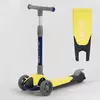 Самокат трехколесный F-55295 (6) Best Scooter, ЖЕЛТЫЙ, складной алюминиевый руль, 3 колеса PU со светом, d=120*35мм Самокат трехколесный F-55295 (6) Best Scooter, ЖЕЛТЫЙ, складной алюминиевый руль, 3 колеса PU со светом, d=120*35мм