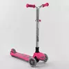Самокат трехколесный Y-00211 (4) Best Scooter, РОЗОВЫЙ, складной алюминиевый руль, 4 колеса PU со светом, d=12 см Самокат трехколесный Y-00211 (4) Best Scooter, РОЗОВЫЙ, складной алюминиевый руль, 4 колеса PU со светом, d=12 см