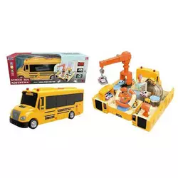 Трейлер із треком SJ 682 B-1 (12) 3 машинки, звуки, мелодії, підсвічування, кермо, рухливі елементи, механічний підіймальний кран, коробці Трейлер із треком SJ 682 B-1 (12) 3 машинки, звуки, мелодії, підсвічування, кермо, рухливі елементи, механічний підіймальний кран, коробці