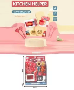 Набір посуду GJJ-H 78 Штрих=01492 (64/2) муляж мікрохвильової печі та міксера, посуд, продукти, у слюді Набір посуду GJJ-H 78 Штрих=01492 (64/2) муляж мікрохвильової печі та міксера, посуд, продукти, у слюді