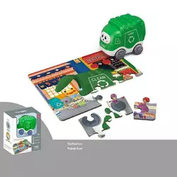 Машинка з пазлами 404 (108) "Сміттєвоз", інерція, пазл на 20 елементів, в коробці Машинка з пазлами 404 (108) "Сміттєвоз", інерція, пазл на 20 елементів, в коробці