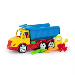 гр Машинка "Самоскид Mati" 009/17 (3) лійка, пасочка, лопатка та граблі "BAMSIC" гр Машинка "Самоскид Mati" 009/17 (3) лійка, пасочка, лопатка та граблі "BAMSIC"