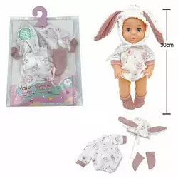Одяг для пупса YLC 330 F (120) комбінезон, шапочка, шкарпетки, для ляльок зростом 30-35 см, у пакеті Одяг для пупса YLC 330 F (120) комбінезон, шапочка, шкарпетки, для ляльок зростом 30-35 см, у пакеті