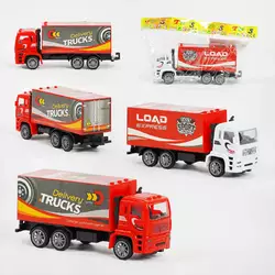 Машинка 1801-1 (360/2) 2 види, вантажівка, інерція, в пакеті Машинка 1801-1 (360/2) 2 види, вантажівка, інерція, в пакеті