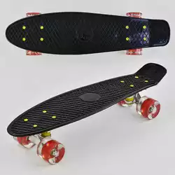 Скейт Пенни борд 0990 (8) Best Board, ЧЁРНЫЙ, доска=55см, колёса PU со светом, диаметр 6см Скейт Пенни борд 0990 (8) Best Board, ЧЁРНЫЙ, доска=55см, колёса PU со светом, диаметр 6см