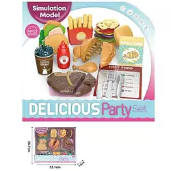 Набір продуктів LY 8637 A (36/2) муляжі продуктів, столове начиння, меню, в коробці Набір продуктів LY 8637 A (36/2) муляжі продуктів, столове начиння, меню, в коробці