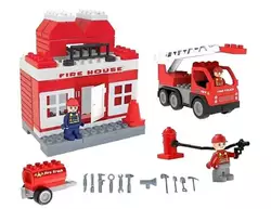 Конструктор 03-610 Pilsan (6) "Пожежна станція", 3 герої, машинка, аксесуари, інструкція, в коробці Конструктор 03-610 Pilsan (6) "Пожежна станція", 3 герої, машинка, аксесуари, інструкція, в коробці