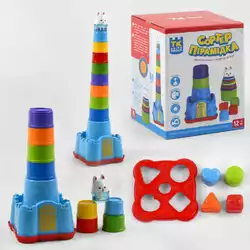 Пирамидка сортер 68318 (36/2) "TK Group", 58 см, 15 элементов, погремушка, в коробке Пирамидка сортер 68318 (36/2) "TK Group", 58 см, 15 элементов, погремушка, в коробке