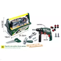 Набір інструментів G 276 (24/2) автоматичний шуруповерт з підсвічуванням, гайковий ключ, пила, молоток, деталі для збирання, в боксі Набір інструментів G 276 (24/2) автоматичний шуруповерт з підсвічуванням, гайковий ключ, пила, молоток, деталі для збирання, в боксі