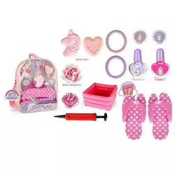 Набір для педикюру ZR 31 D (48/2) тапочки, лаки для нігтів, бомбочки для ванни, блискітки, резинки для волосся, у сумці Набір для педикюру ZR 31 D (48/2) тапочки, лаки для нігтів, бомбочки для ванни, блискітки, резинки для волосся, у сумці