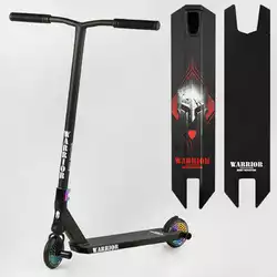 Самокат трюковый Т-60738 Best Scooter (4) "Warrior", HIC-система, ПЕГИ, алюминиевый диск и дека, колёса PU, d=120мм, ширина руля 58 см Самокат трюковый Т-60738 Best Scooter (4) "Warrior", HIC-система, ПЕГИ, алюминиевый диск и дека, колёса PU, d=120мм, ширина руля 58 см