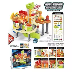 Трек JP 588-3 (8) мелодія, підсвічування, 4 машинки, автоматичний підіймач, автомийка, в коробці Трек JP 588-3 (8) мелодія, підсвічування, 4 машинки, автоматичний підіймач, автомийка, в коробці