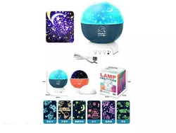 Нічник-проєктор 168 K-W (48/2) звук, підсвічування, 3 насадки для проєктора, обертається, зміна кольорів, від батарейок та від мережі, USB-кабель Нічник-проєктор 168 K-W (48/2) звук, підсвічування, 3 насадки для проєктора, обертається, зміна кольорів, від батарейок та від мережі, USB-кабель