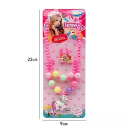 Набір прикрас F 2-55 (960/2) намисто, кільце, браслет, прикраса-єдиноріг, у пакеті Набір прикрас F 2-55 (960/2) намисто, кільце, браслет, прикраса-єдиноріг, у пакеті