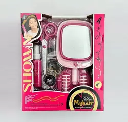 Набір перукаря 2805-1 (72/2) дзеркало, підсвітка, бігуді, ножиці, гребінець, резинки, спрей, в коробці Набір перукаря 2805-1 (72/2) дзеркало, підсвітка, бігуді, ножиці, гребінець, резинки, спрей, в коробці