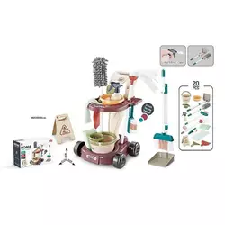 Набір для прибирання 667-57 (12) 20 елементів, візок на колесах, в коробці Набір для прибирання 667-57 (12) 20 елементів, візок на колесах, в коробці