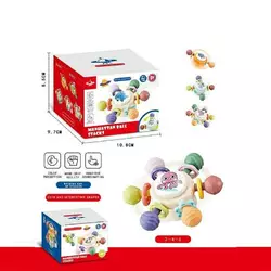 Брязкальце-спінер 8246 E (200/2) 3 брязкальця, гумові прорізувачі, присоски, в коробці Брязкальце-спінер 8246 E (200/2) 3 брязкальця, гумові прорізувачі, присоски, в коробці