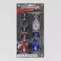 Набор машин 132 F (144/2) “Болид”, инерция, 4шт на листе Набор машин 132 F (144/2) “Болид”, инерция, 4шт на листе