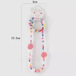 Набір прикрас F 2-18 (1200/2) намисто, браслет, прикраси-квіточки, в пакеті Набір прикрас F 2-18 (1200/2) намисто, браслет, прикраси-квіточки, в пакеті