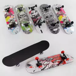 Скейт С 32030 (6) 6 видов, колеса PU d= 5,5 cм, дерево, подшипники ABEC-9, подвеска - алюминий Скейт С 32030 (6) 6 видов, колеса PU d= 5,5 cм, дерево, подшипники ABEC-9, подвеска - алюминий
