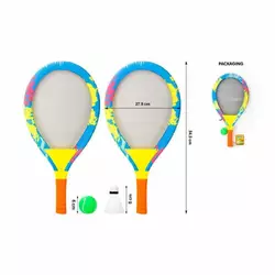 Набір ракеток TY 600-6 (48/2) 2 штуки, розмір 54.5 см, м`ячик, воланчик, в сітці Набір ракеток TY 600-6 (48/2) 2 штуки, розмір 54.5 см, м`ячик, воланчик, в сітці
