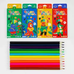 Олівці C 61981 (240) 4 види, 12 шт в упаковці, 12 кольорів, в коробці, ВИДАЄТЬСЯ ТІЛЬКИ МІКС ВИДІВ Олівці C 61981 (240) 4 види, 12 шт в упаковці, 12 кольорів, в коробці, ВИДАЄТЬСЯ ТІЛЬКИ МІКС ВИДІВ