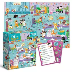 гр Пазл "Шукай та знаходь. Котяче кафе" 300667 (24) "DoDo", 100 елементів, 33х47 см, в коробці гр Пазл "Шукай та знаходь. Котяче кафе" 300667 (24) "DoDo", 100 елементів, 33х47 см, в коробці