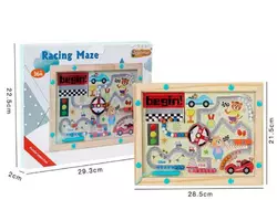 Дерев`яна магнітна гра C 73273 (48) “Трек для перегонів”, стилус, в коробці Дерев`яна магнітна гра C 73273 (48) “Трек для перегонів”, стилус, в коробці