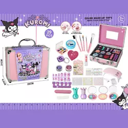 Набір косметики 768-72 C (48/2) тіні, глітер, блискітки, щітка для волосся, аксесуари для манікюру, лак, олівець, блиск, пензлики, лампа, у валізі Набір косметики 768-72 C (48/2) тіні, глітер, блискітки, щітка для волосся, аксесуари для манікюру, лак, олівець, блиск, пензлики, лампа, у валізі