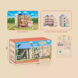 Будиночок 1808 (6) 89 деталей, розсувний, 3 поверхи, меблі, флоксова фігурка, в коробці Будиночок 1808 (6) 89 деталей, розсувний, 3 поверхи, меблі, флоксова фігурка, в коробці