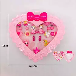 Набір прикрас A 081 (120/2) сережки-підвіски, каблучки, шкатулка, в коробці Набір прикрас A 081 (120/2) сережки-підвіски, каблучки, шкатулка, в коробці