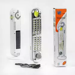 Ліхтар світлодіодний C 57060 (80) акумуляторний, 2 реж. роботи,  кабель зарядки 220V, сонячна батарея, кріплення, підставка, в коробці Ліхтар світлодіодний C 57060 (80) акумуляторний, 2 реж. роботи,  кабель зарядки 220V, сонячна батарея, кріплення, підставка, в коробці