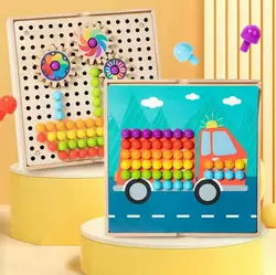 Мозаїка дерев’яна C 68269 (24) шестерні, картки із завданнями, в коробці Мозаїка дерев’яна C 68269 (24) шестерні, картки із завданнями, в коробці