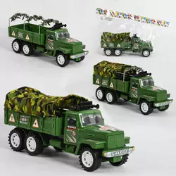 Машинка G 68 /69/70 (120/2) “Военный фургон”, 3 вида, инерция, съемные металлические и текстильные элементы, 1шт в пакеті Машинка G 68 /69/70 (120/2) “Военный фургон”, 3 вида, инерция, съемные металлические и текстильные элементы, 1шт в пакеті