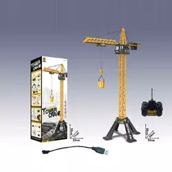 Кран на радіокеруванні 8640 A (18) акум. 3.7 V, USB-кабель, пульт 2.4 GHz, підсвічування, масштаб 1:18, кабіна обертається, підіймає вантаж, в коробці Кран на радіокеруванні 8640 A (18) акум. 3.7 V, USB-кабель, пульт 2.4 GHz, підсвічування, масштаб 1:18, кабіна обертається, підіймає вантаж, в коробці