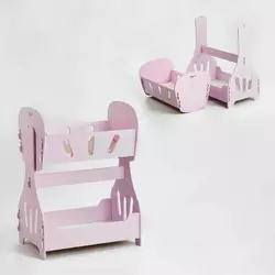 гр Ліжечко для ляльок, качалка, двоярусне №8005 (1) рожеве "МАСЯ", в коробці гр Ліжечко для ляльок, качалка, двоярусне №8005 (1) рожеве "МАСЯ", в коробці