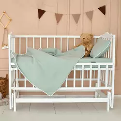 гр Ліжечко дитяче "Ангеліна-2" (1) шарнір-підшибник з відкидною боковиною, бук (білий) гр Ліжечко дитяче "Ангеліна-2" (1) шарнір-підшибник з відкидною боковиною, бук (білий)