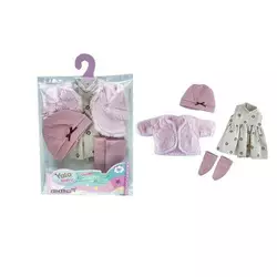 Одяг для пупса YLC 235 K (120) шубка, шкарпетки, сукня, шапочка, для ляльок зростом 30-35 см, в пакеті Одяг для пупса YLC 235 K (120) шубка, шкарпетки, сукня, шапочка, для ляльок зростом 30-35 см, в пакеті