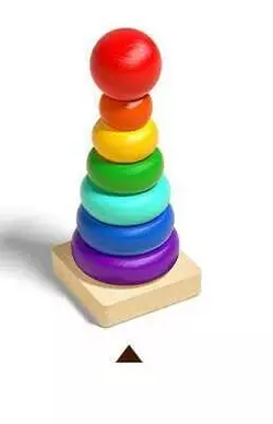 Пірамідка дерев’яна C 74196 (200) кільця, кольори, в плівці Пірамідка дерев’яна C 74196 (200) кільця, кольори, в плівці