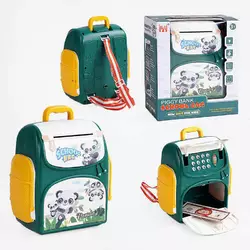 Сейф 8697 B (36) "Панди", звук, підсвічування, мелодії, відбиток пальця, іграшкові гроші, лямки, рюкзак, в коробці Сейф 8697 B (36) "Панди", звук, підсвічування, мелодії, відбиток пальця, іграшкові гроші, лямки, рюкзак, в коробці