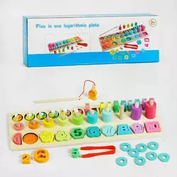 Логічна дерев’яна дошка C 60429 (28) магнітна риболовля, математичний, геометричний сортер, сортер за кольорами, пірамідки, в коробці Логічна дерев’яна дошка C 60429 (28) магнітна риболовля, математичний, геометричний сортер, сортер за кольорами, пірамідки, в коробці