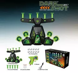 Повітряний тир 3372 (24) 2 режими: статичні мішені/левітуючі кульки, підсвічуване табло, звук, мех. пістолет, 5 м`яких патронів, 10 кульок, в коробці Повітряний тир 3372 (24) 2 режими: статичні мішені/левітуючі кульки, підсвічуване табло, звук, мех. пістолет, 5 м`яких патронів, 10 кульок, в коробці